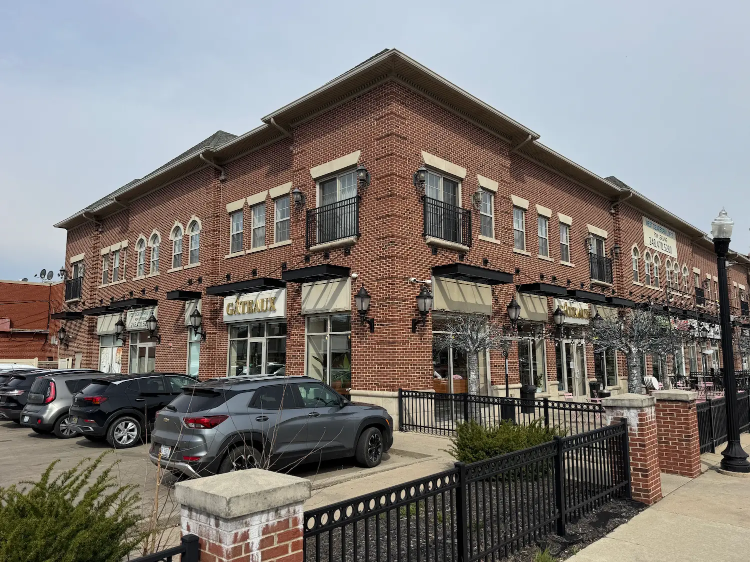 Street view entrance of Gateway Loft Apartments in downtown Dearborn