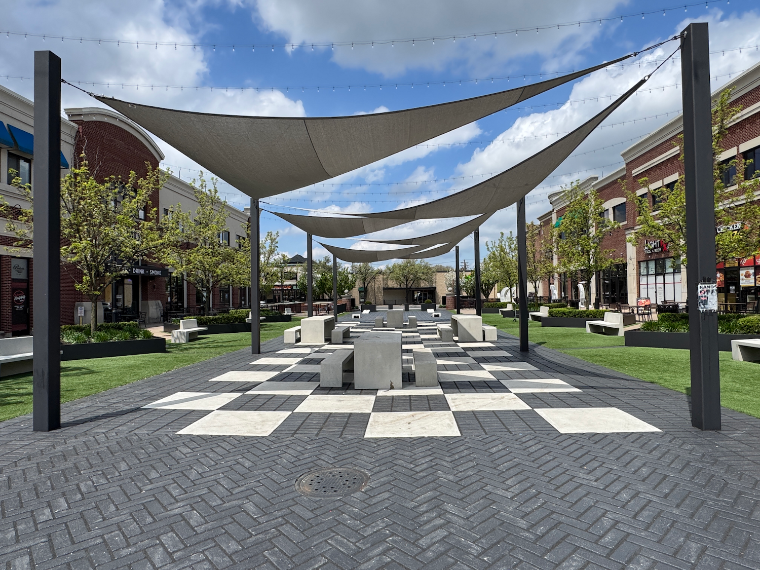 West Village Lofts park view in Dearborn